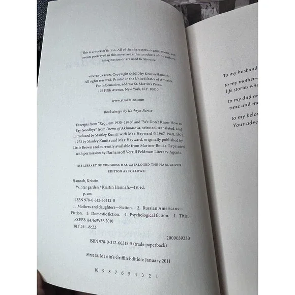 Kristin Hannah Book Lot Women Novels Fly Away HB PB True Colors Winter Garden - Picture 11 of 16